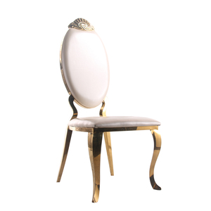 Royal White y Gold Luxury <span class=keywords><strong>Silla</strong></span> de actividad de hotel de acero inoxidable Hotel One Stop <span class=keywords><strong>Silla</strong></span> apilable - Product Image 1