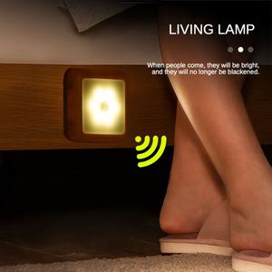 Lámpara Nocturna LED Moderna y Creativa de Alta Calidad con Sensor de Movimiento PIR, Luz Blanca Cálida para Escaleras, Armarios, Dormitorios, Decoración del Hogar - Product Image 2