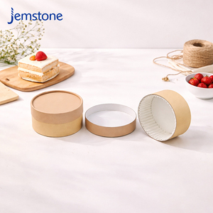 Caja de Cartón Ecológica de Lujo para Pastel Vasco, Envase de Tubo de Papel Kraft de Grado Alimenticio, Envase Personalizado para Pastel de Queso - Product Image 6