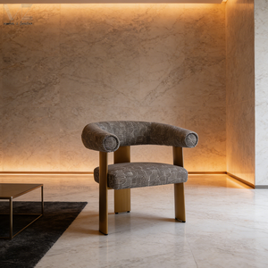 <span class=keywords><strong>Fauteuil</strong></span> <span class=keywords><strong>Scandinave</strong></span> Rétro Nordique de Luxe Moderne Rembourré Minimaliste <span class=keywords><strong>Noir</strong></span> pour Salon - Product Image 1