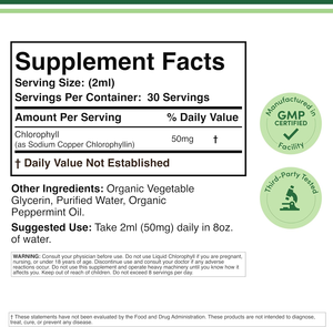 Nhà sản xuất của 60ml 1500mg 30 ngày cung cấp 2floz lỏng chất diệp lục giải độc làm sạch giảm cân tiêu hóa hỗ trợ bổ sung người lớn - Product Image 3