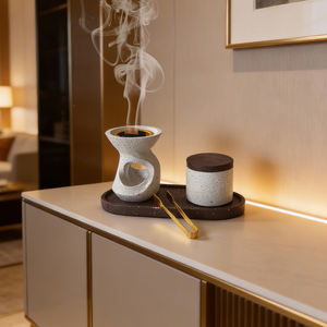 Juego de Quemadores de Incienso Bakhoor de Estilo Contemporáneo para Regalo de Ramadán, Quemador de Incienso de Resina, Tarro y Pinzas, Juego de Quemadores de Incienso Árabes - Product Image 4