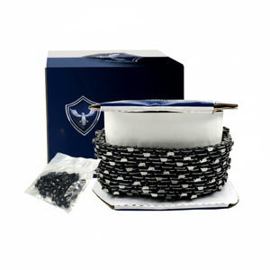 Catena per motosega a dente pieno da 100FT, modello D0100HED6V7, spessore .063'' (.404'), con 40 set di maglie di collegamento abbinate, 25 scatole per motoseghe - Product Image 4