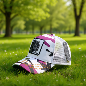 Cappello Trucker Bonnie a 6 Pannelli in Rete Traspirante Unisex per Adulti Casual Primavera Estate con Ricamo sul Pannello Frontale - Product Image 2