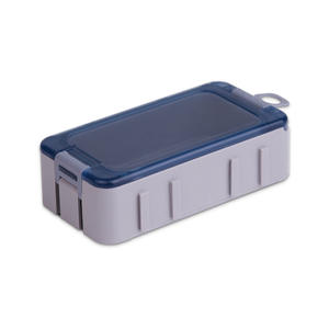 Caja de aparejos de pesca de plástico, caja de herramientas portátil con almacenamiento magnético de señuelos y diseño apilable para uso en exteriores - Product Image 1