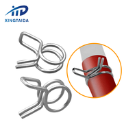 Collier de serrage à ressort double fil en acier 304 de haute qualité pour tuyau de carburant et tube en silicone, pinces à ressort de 5 mm