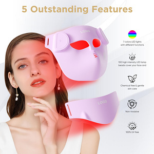Masque de beauté 4D à lumière rouge sans fil - Appareil facial LED portable pour le rajeunissement de la peau avec télécommande - Product Image 2