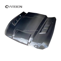 Capot moteur en fibre de carbone de haute qualité style TF avec aérations fonctionnelles, compatible avec Ford Mustang 2024 et modèles ultérieurs