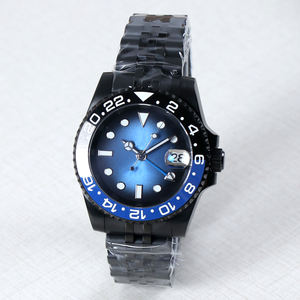 Montre automatique pour homme 40 mm avec mouvement NH34, logo personnalisé, verre saphir, étanche 10 bars, mécanique, noire - Product Image 2