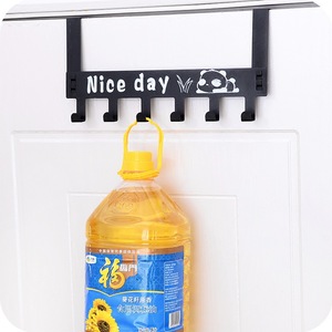 Perchero de puerta Nahe con 6 ganchos de metal, diseño de panda de dibujos animados, para guardar abrigos, sombreros y paraguas, gancho de pared para la entrada o el dormitorio. - Product Image 2