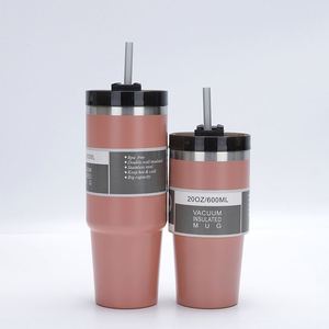 30oz Large Volume Stainless Steel Vacuum Insulated <b>Tumbler</b> Car Travel Ice <b>Cup</b> <b>With</b> Handle <b>Straw</b> Self Driving Tour - Product Image 3