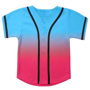 Grosir kaus Baseball anak-anak, baju atasan olahraga bisbol berkancing Hip Hop pribadi untuk anak laki-laki dan perempuan - Product Image 2
