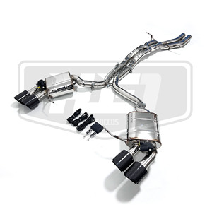 Per Porsche Macan <span class=keywords><strong>Turbo</strong></span>/S/GTS V6 2.9t 3.0t 3.6t, scarico con valvola controllata in acciaio inossidabile, terminali in carbonio. - Product Image 6