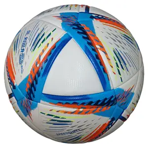 2023 Qatar Wholesale ALL RIHLA BALL Thermal Bonded Soccer Match Ball Machine Stitch Soccer Football Made By Pakistan