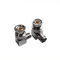 Adaptateur Mâle 3 Fentes vers Femelle 3 Broches TRB, Adaptateur RF à Angle Droit, Connecteur Coaxial TRB BNC Twinaxial/Triaxial