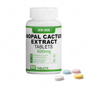 Fabrication en gros OEM sous marque privée de Comprimés de <span class=keywords><strong>Nopal</strong></span> <span class=keywords><strong>Cactus</strong></span> 500mg, Supplément Alimentaire Végétarien à Base de Plantes, 60 Comprimés par Flacon - Product Image 1