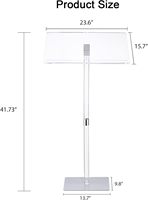 Support de podium en acrylique de luxe Pupitre de podium d'église transparent pour restaurants, mariages, bureau et salle de classe