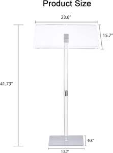 Soporte de podio acrílico de lujo <span class=keywords><strong>Atril</strong></span> de podio de Iglesia transparente <span class=keywords><strong>para</strong></span> restaurantes, bodas, oficina y Aula - Product Image 6