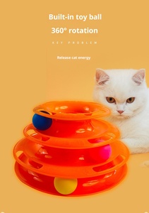 Juguete Interactivo y de Movimiento para Gatos, Plataforma Giratoria de Tres Niveles, Diversión y Autoentretenimiento para Gatos, <span class=keywords><strong>Parque</strong></span> de Atracciones para Gatos - Product Image 3