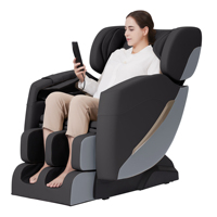 Silla de Masaje de Gravedad Cero Moderna con Entrega Rápida en 3 Días, Stock en China, 6 Programas Automáticos, Bluetooth, Calefacción, Masaje de Aire y Rodillos para Pies