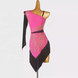 Vestido de Baile Latino para Mujer, de Seda/Algodón con Diamantes Austriacos, Nuevo Vestido Profesional de Alta Gama para Competencia de <span class=keywords><strong>Rumba</strong></span> - Product Image 4