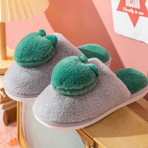 Pantuflas de Algodón de Estilo Coreano para Otoño e Invierno, Lindas y Dulces, Antideslizantes, de Felpa, para Mujer - Product Image 3