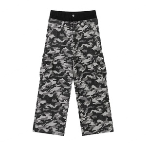 Pantalon cargo multi-poches à double taille, camouflage foncé, style décontracté, personnalisable avec logo, prix de gros - Product Image 5