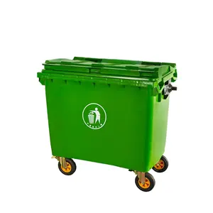 Toptan özelleştirilmiş 1000l dustbin 660l büyük kapasiteli açık geri dönüşüm çöp çöp tenekesi çöp kutuları