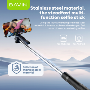 BAVIN fábrica al por mayor de alta calidad <span class=keywords><strong>AP15</strong></span> 160cm ajustable inalámbrico remoto Selfie soporte trípode Selfie Stick - Product Image 2