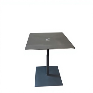 Modern Adjustable Height <b>Dining</b> <b>Table</b> with Tempered Glass <b>Top</b>, Metal Legs, Lift-Up Design, Multifunctional Home Furniture - Product Image 1
