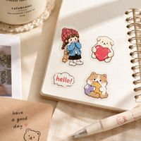 Individuelles Tagebuch-Scrapbook mit Niedlichen Koreanischen Vinyl-PVC-Aufklebern, Chibi Kawaii Notizbuch, Schreibwaren, K-Pop Sticker-Pack