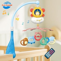 Jouets éducatifs musicaux électroniques en forme de crabe, sonnette à hochet, projecteur mobile en plastique à suspendre pour lit de bébé, vente chaude