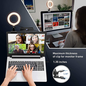 Milesng 16cm Ring Light Led Dual Color Temperature Desk Clamp Photography Lighting For Live Streaming Video Portrait - Product Image 4