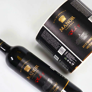 Etiquetas de Embalaje de Alta Gama para Vino y Agua Mineral, Papel Sintético, Impresión UV Offset, Estampado en Caliente con Oro, Laminación Impermeable, <span class=keywords><strong>Código</strong></span> <span class=keywords><strong>QR</strong></span> - Product Image 4