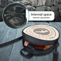 Sac à main rond en cuir PU avec impression personnalisée Saipan, polyvalent et convertible, pour femme, idéal pour les voyages en plein air et le shopping quotidien