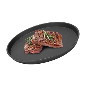 Poêle à pizza ronde en fonte, poêle à frire pour camping, restaurant, barbecue, cuisson au four, sur la cuisinière ou le barbecue - Product Image 2