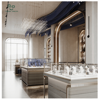 Éclairage de vitrine de bijoux haut de gamme, ensemble de présentoirs à bijoux en bois à LED pour vitrine, comptoir de présentation de bijoux, armoires de présentation