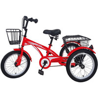 J deuxième main adulte tricycle sepeda moteur 3 roda dewasa trois roue sièges de vélo tandem vélo en acier inoxydable