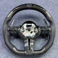 Volant de direction automobile en fibre de carbone pour voiture compatible avec BMW F10 F20 F22 F23 F30 F33 F34 X1 F48 X5 F15 X3 F25 M3 F80 E90