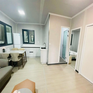 Casa Container Espandibile Design Moderno Certificata ISO9001 Pavimento <span class=keywords><strong>in</strong></span> PVC a Bassa Manutenzione Prefabbricata <span class=keywords><strong>in</strong></span> <span class=keywords><strong>Acciaio</strong></span> per Magazzino e Villa - Product Image 2