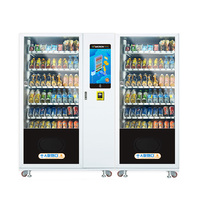 Distributeurs automatiques de hamburgers et de plats chauds 24h/24, 2 en 1, avec lecteur de cartes et système de paiement par pièces