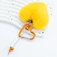 Accessoires de bricolage pour l'escalade en extérieur : Anneaux porte-badges, fournitures de bureau, boule moelleuse, boucle, pendentif cœur perlé, porte-clés