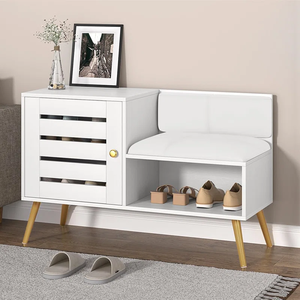 Bien Meilleures ventes de Mobilier de salon <span class=keywords><strong>Chaussures</strong></span> à boutons blanches avec coussins <span class=keywords><strong>Banc</strong></span> Locker - Product Image 4