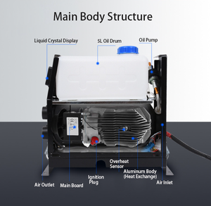 Nouvelle vente chaude 2025 12V/24V 2KW Chauffage intégré au diesel automobile avec télécommande Réservoir de carburant de 5L pour camion caravane - Product Image 3