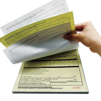Carnet de commandes personnalisé avec logo, 2 feuillets, papier autocopiant NCR, format A4/A5, duplicata, factures et reçus, reliure parfaite, gaufré, robuste