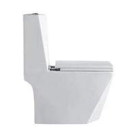 Toilette monobloc de luxe en forme de diamant en or blanc couleur argent
