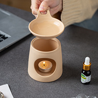 Brûleur d'encens et diffuseur d'huiles essentielles en céramique de style nordique, type split, pour combustion à sec