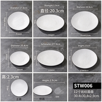 Assiettes en mélamine réutilisables pour la maison, rondes, durables, de 7, 8, 9, 10, 11, 12 pouces, avec logo personnalisé, design classique, en bambou, 8 pouces