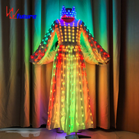 Robe de soirée LED lumineuse pour spectacle sur scène, fête, mariage, bal de promo, boîte de nuit, spectacle, costume lumineux pour femmes