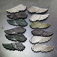 Ailes d'ange en obsidienne naturelle polie, 1 pièce, pendentif en cristal de haute qualité pour cadeau
